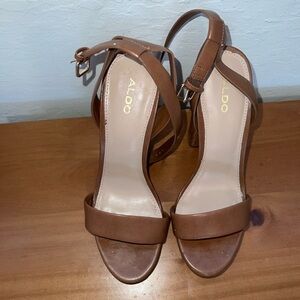 Aldo Tan Heels Elegant and Stylish